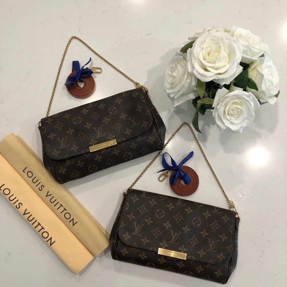 Two (2) LOUIS VUITTON FAVORITE MM MONOGRAM CROSSBODY HANDBAGS
